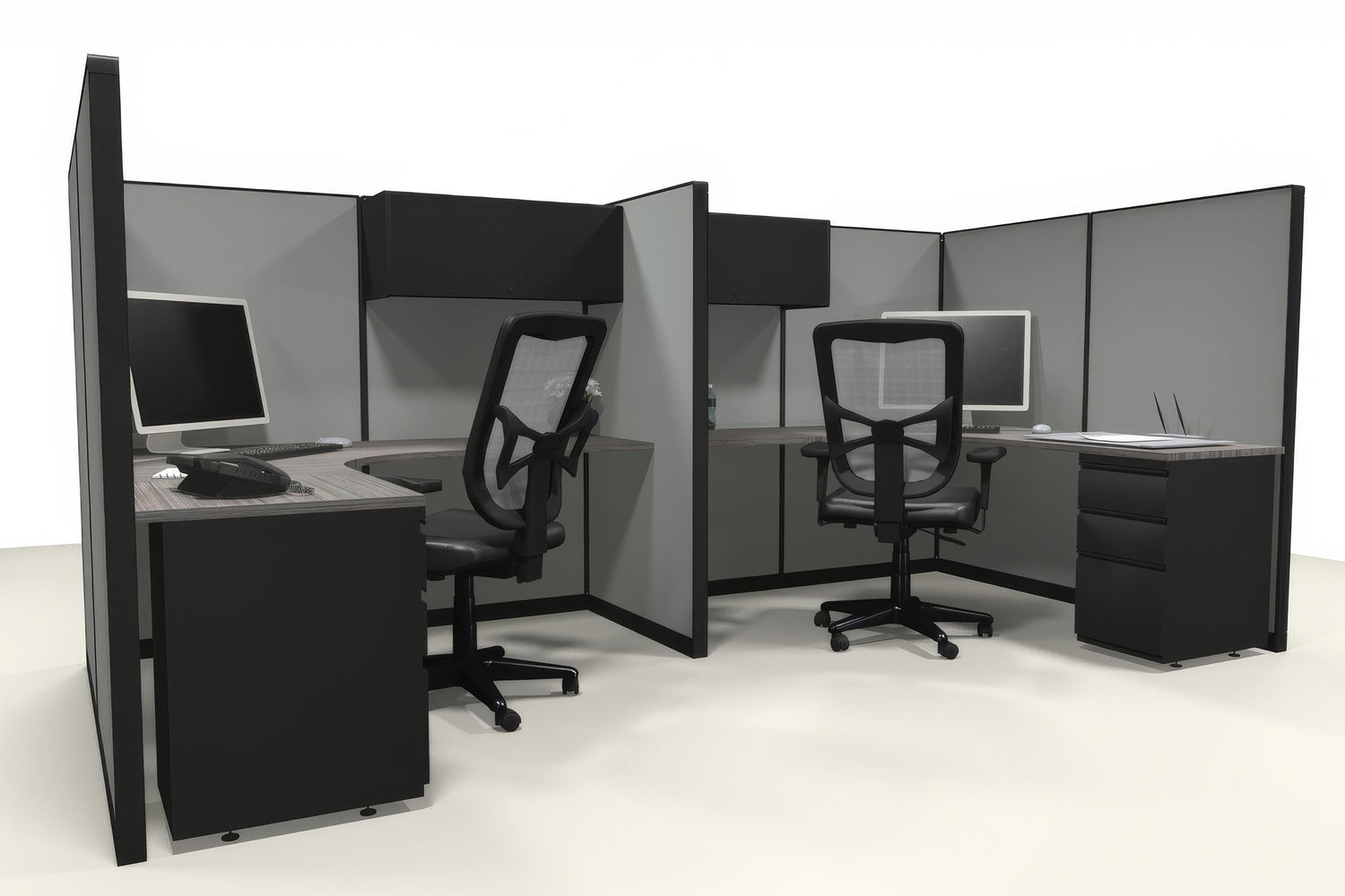 2 Pack 6x6 Workstations with Panels - Item