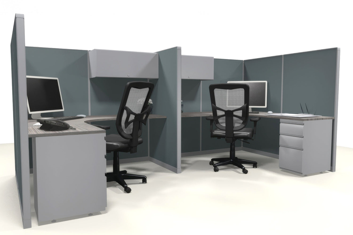 2 Pack 6x6 Workstations with Panels - Item