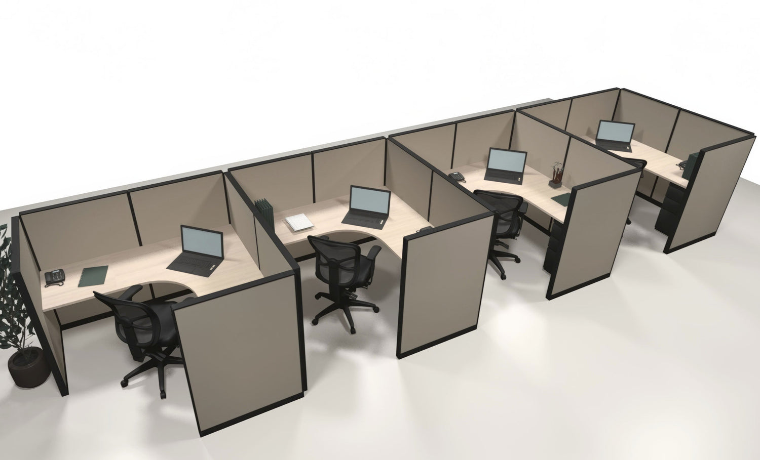 4 Pack Workstations - Item 1375 - Online Office Furniture