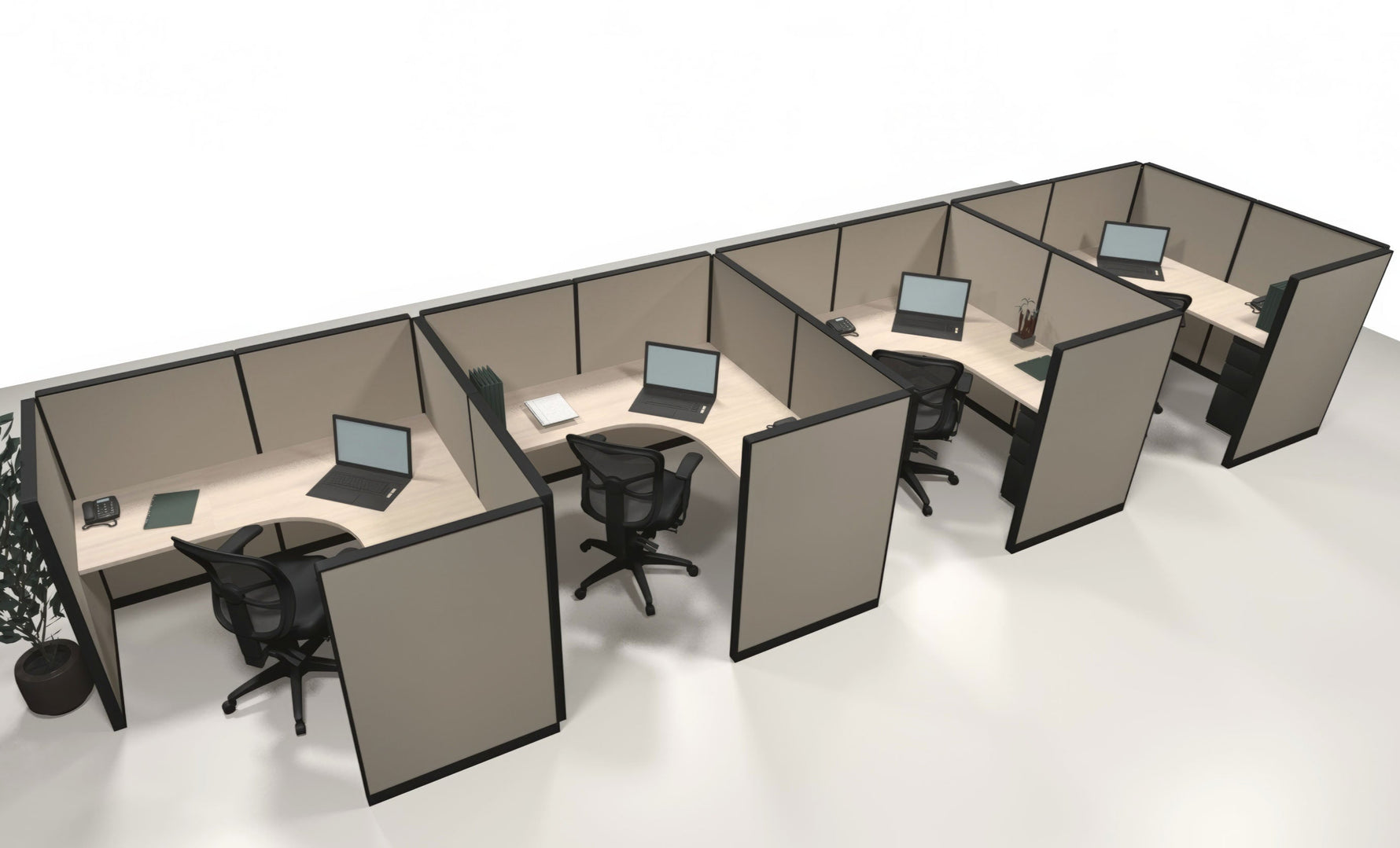 4 Pack Workstations - Item 1375 - Online Office Furniture