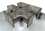 4 Pack Private 6x6 Workstations with Panels - Item
