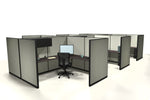 6 Pack Private 8x8 Workstations with Panels - Item