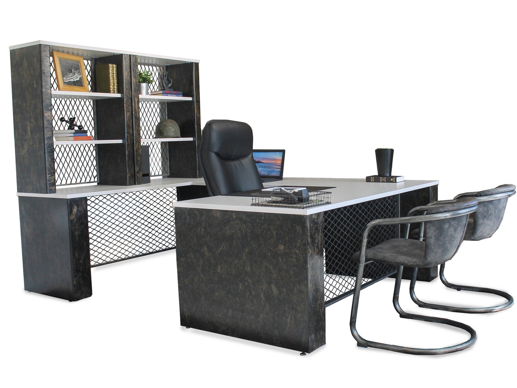 Executive Industrial Workstation - Item #1482 - Online Office Furniture