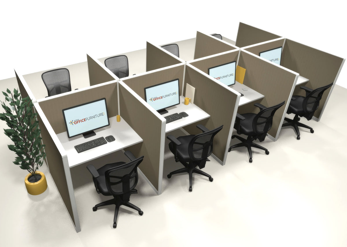 8 Pack Call Center Workstations - Item