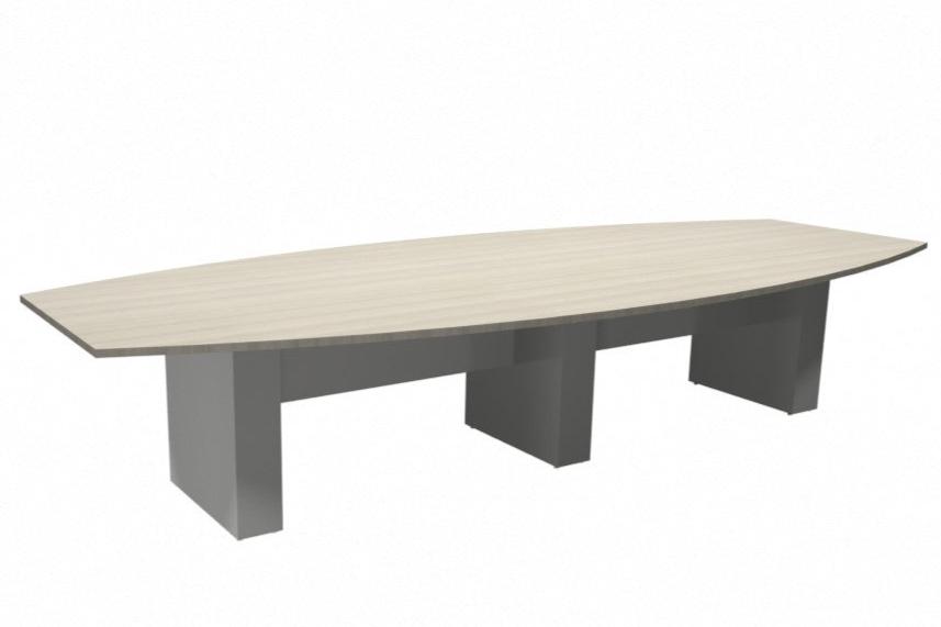 Conference Table with Modesty- Boat Shape - Item 1380 - Online Office Furniture