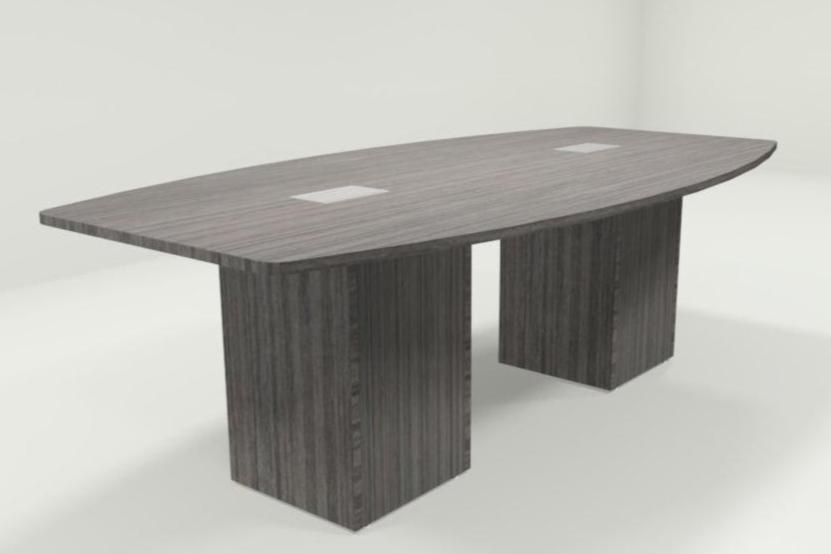 8 or 10' Cube Base Conference Table- Boat Shape - Item 1391 - Online Office Furniture