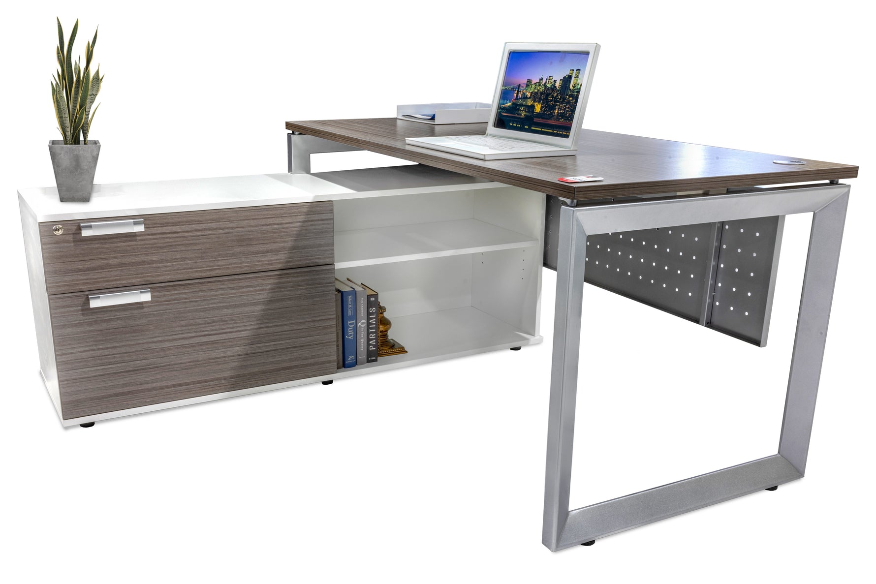 Options Straight Desk with Low Credenza - Item #1500 - Online Office Furniture