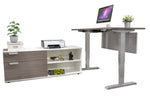 Sit/Stand Desk with Low Credenza - Item 1358 - Online Office Furniture