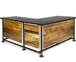 Industrial Pipe L- Shape with Reclaimed Wood Panels - Item