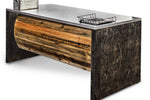 industrial reclaimed wood desk