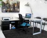 Trapezoid Workstation with Storage - Item 1394 - Online Office Furniture