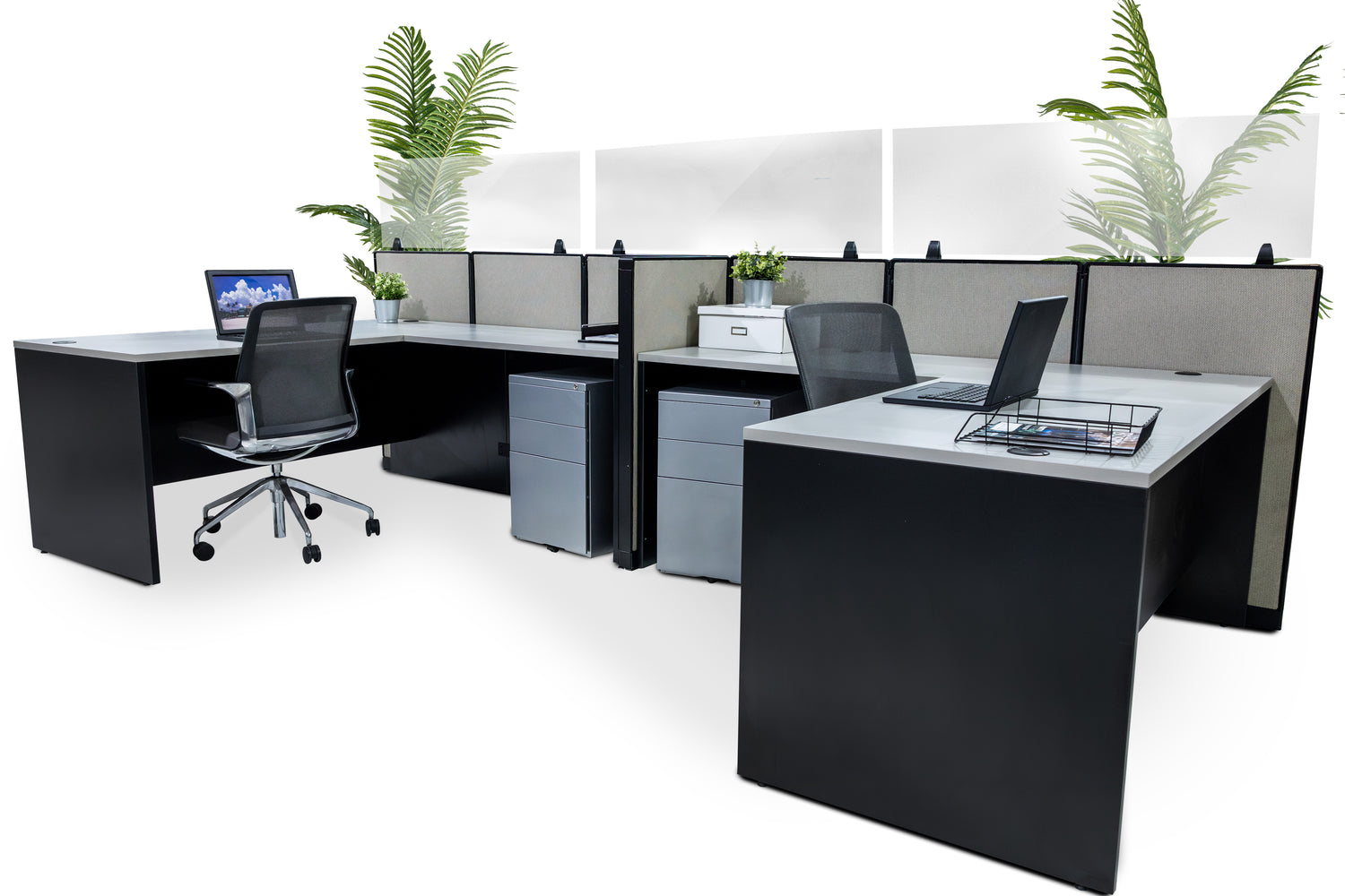 2 Pack L Shape Desks with or without panels- Item