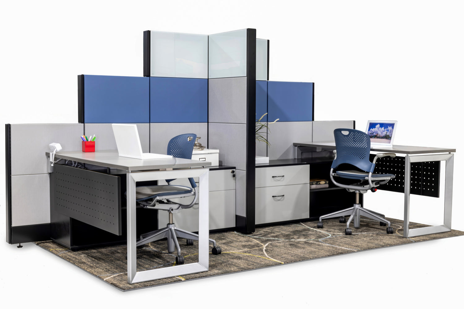 A stylish office cubicle