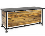 Industrial Pipe Desk with Reclaimed Wood Panels - Item