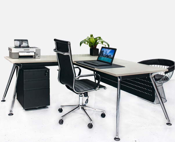 Chroma Series Executive Desk with Return - Online Office Furniture