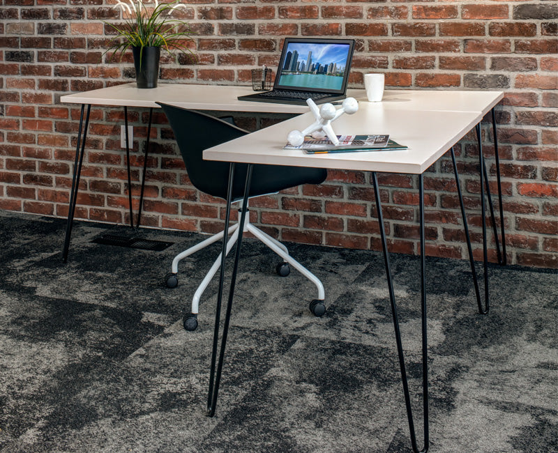 L Shape Hairpin Desk - Online Office Furniture