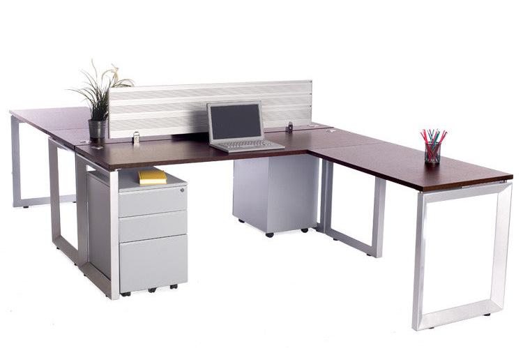 2 Pack Back to Back Options Workstations with Return - Online Office Furniture