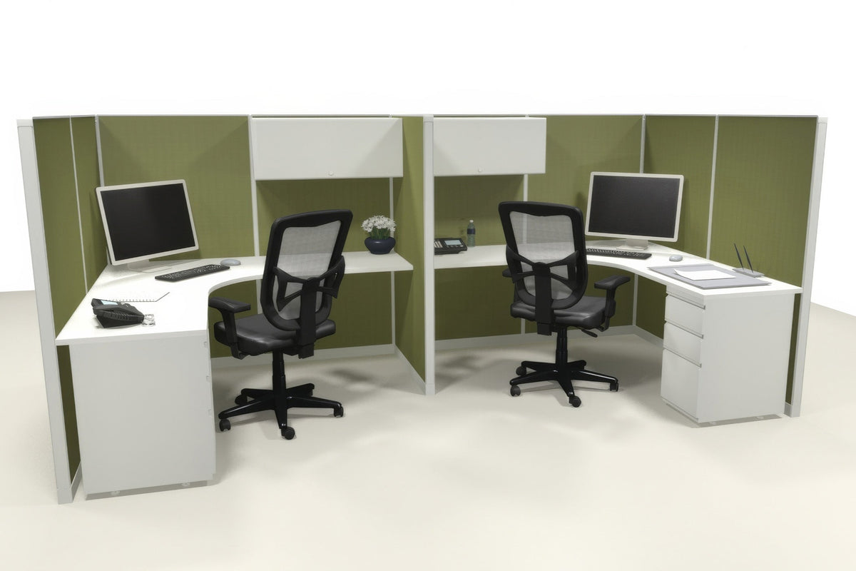 2 Pack 6x6 Workstations with Panels - Item 