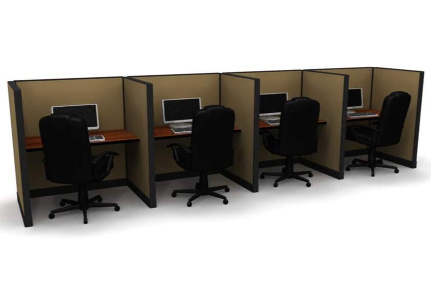 4 Pack Call Center Workstations