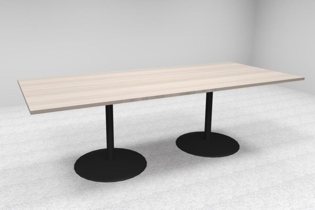 8' RectangleConference Table with Circular Disk Base - 1354 – Online ...