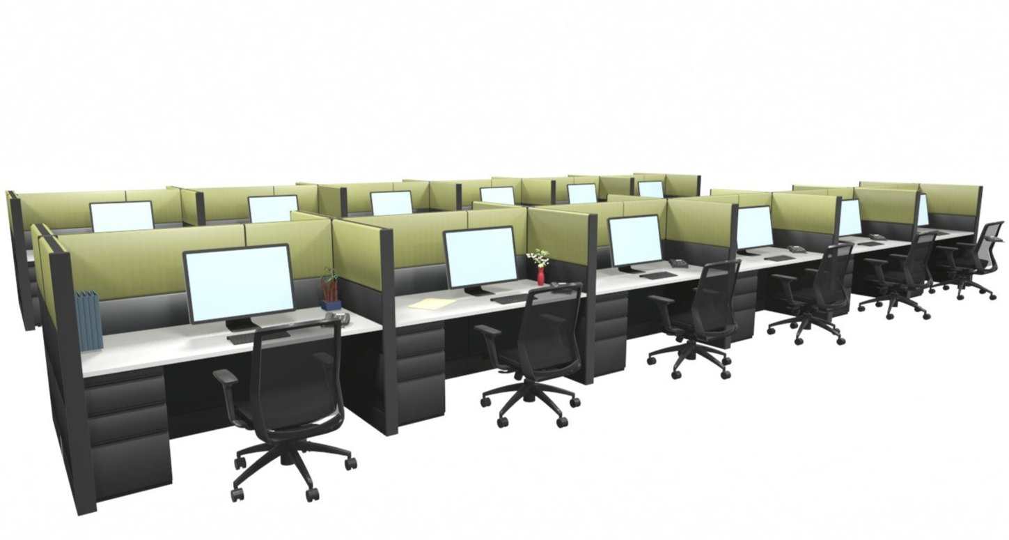 Call Center Unit Group of 12 Call Center Stations - Item 1392 – Online Office Furniture