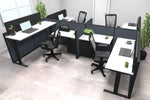 4 Pack Sit-Stand Workstations - Online Office Furniture