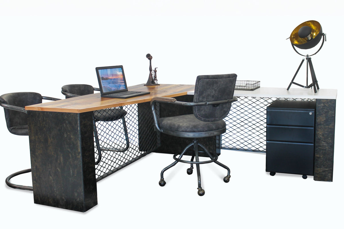 Reclaimed Wood Workstation - Item 
