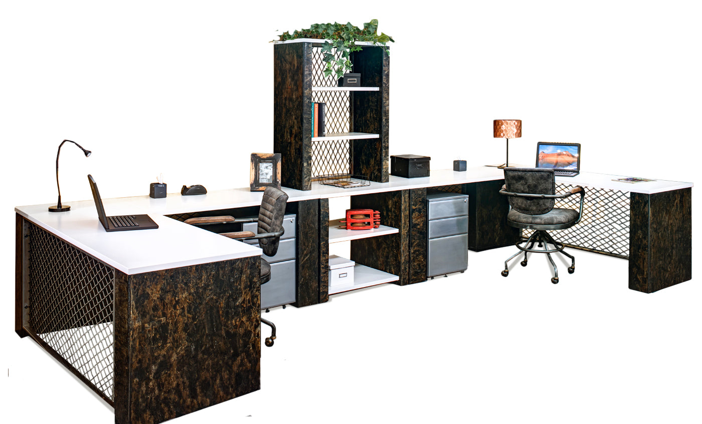 Industrial L Shape Workstation | urban9-5 – Online Office Furniture