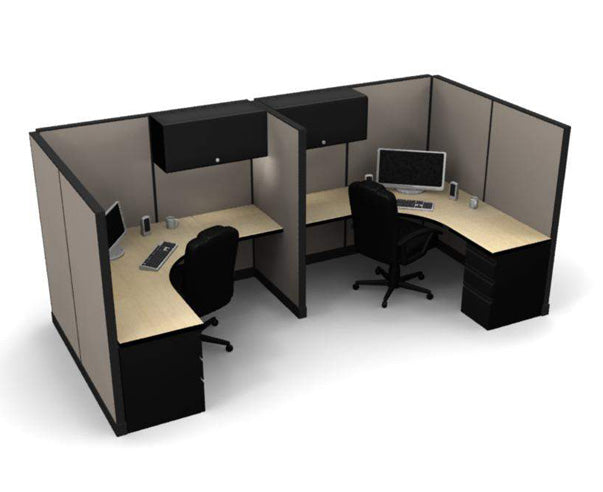 2 Pack 6x6 Workstations with 65" Panels - Online Office Furniture