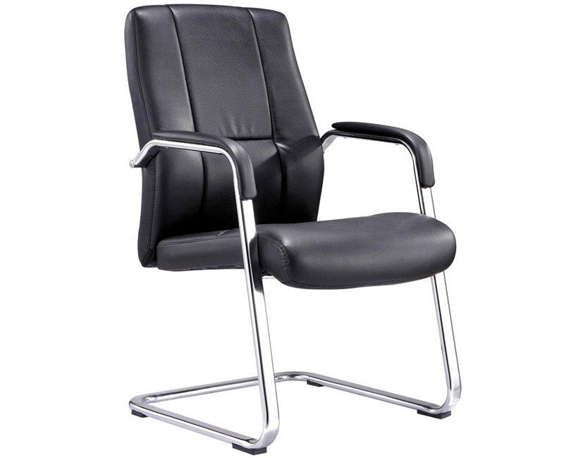 Chrome and Black Side Chair - Online Office Furniture