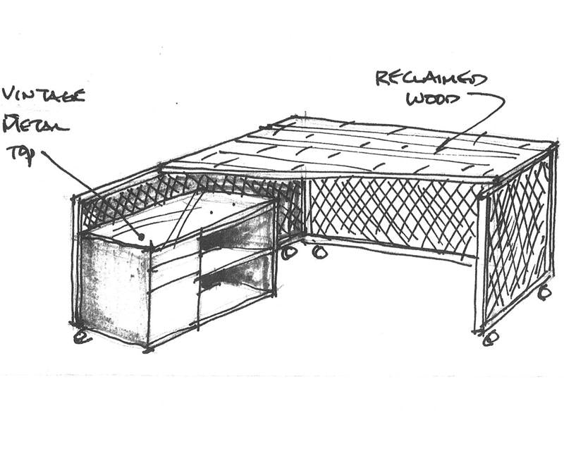 Secretary/Reception/ Industrial Workstation - Online Office Furniture