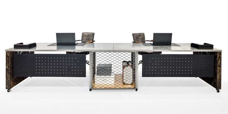 Industrial 2 Pack Desks with Storage - Online Office Furniture