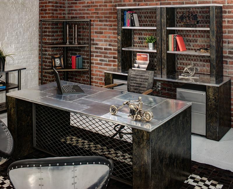 Industrial Desktop Hutch - Online Office Furniture