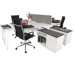 Hairpin Quad Workstation - Online Office Furniture