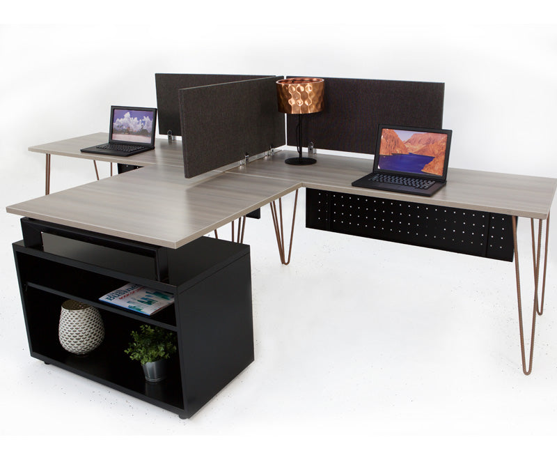 Industrial Modern Double Workstation - Online Office Furniture