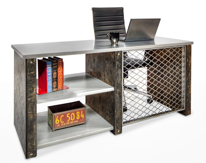 Urban Junior Industrial Credenza/Desk with Storage - Online Office Furniture