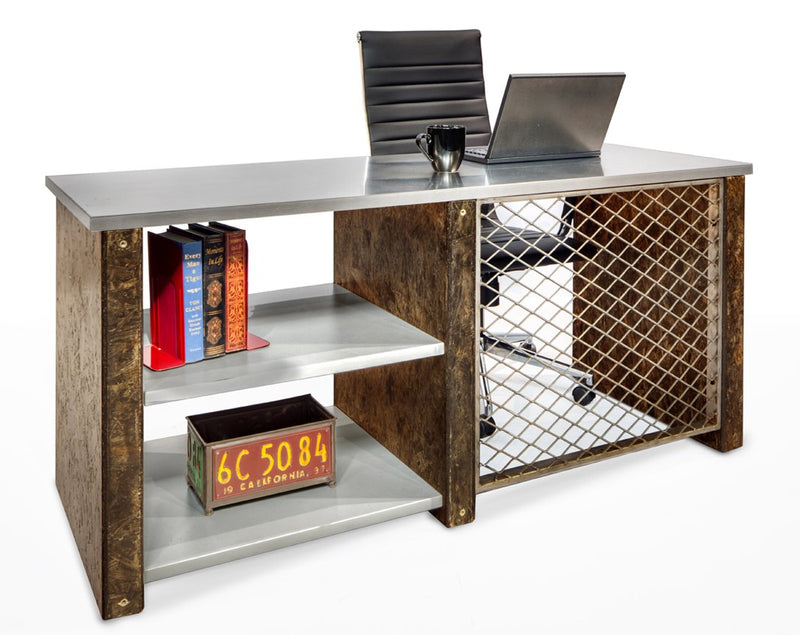 Urban Junior Industrial Credenza/Desk with Storage - Online Office Furniture