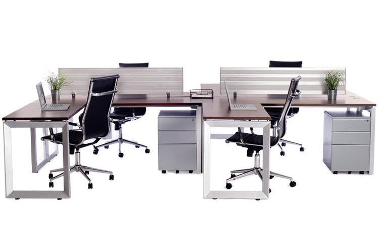 4 Pack Options Workstations with Return - Online Office Furniture