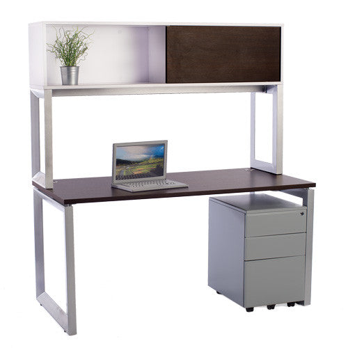 Options Straight Desk with Overhead Storage - Online Office Furniture
