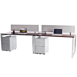 2 Pack Side by Side Options Workstations with File Storage - Online Office Furniture