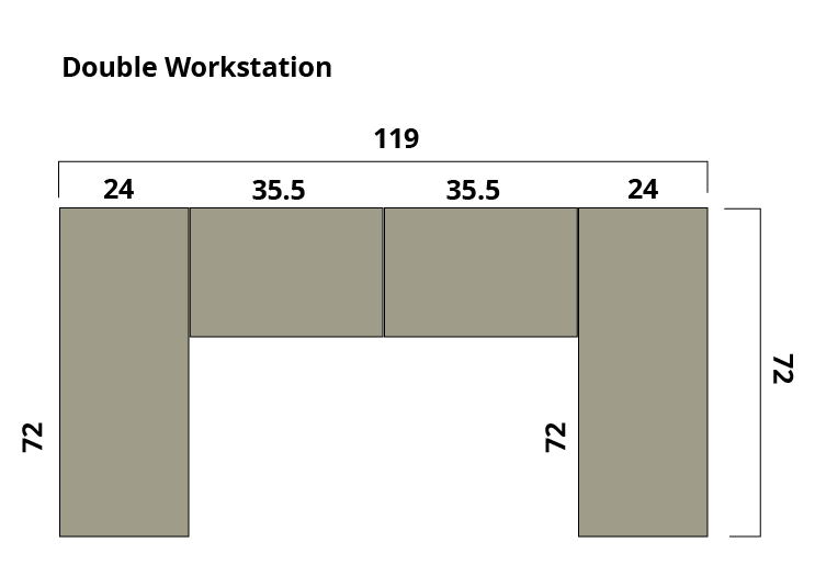 Proline Office Workstation - Single or Double - Online Office Furniture