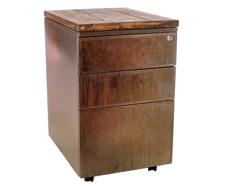 Rusted Metal File Cabinet - Online Office Furniture