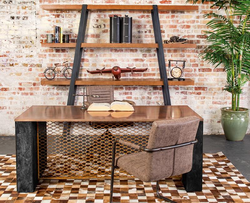 Rustic Vintage Inspired Executive Desk - Online Office Furniture